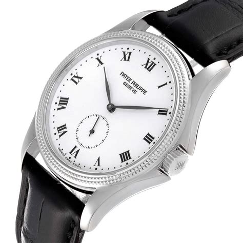 Patek Philippe Calatrava White Gold White Dial Mens Watch 5115